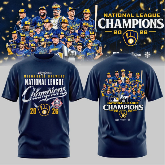 08.Milwaukee Brewers Fanatics 2026 National League Champions  T-Shirt