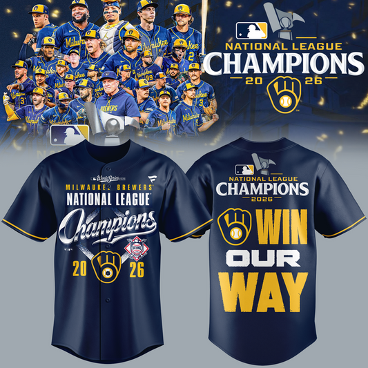 Milwaukee Brewers Fanatics 2026 National League Champions  Jersey