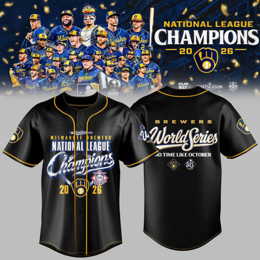 02.Milwaukee Brewers Fanatics 2026 National League Champions  Jersey