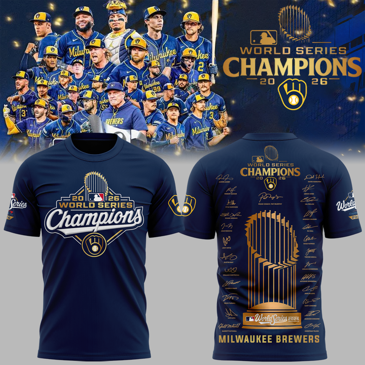 01.Milwaukee Brewers World Series Champions 2026 T-Shirt