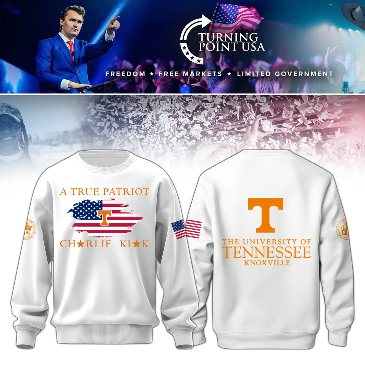 Limited Edition University of Tennessee, Knoxville x Turning Point USA Sweatshirt