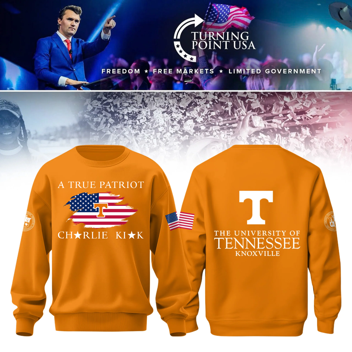Limited Edition University of Tennessee, Knoxville x Turning Point USA Sweatshirt