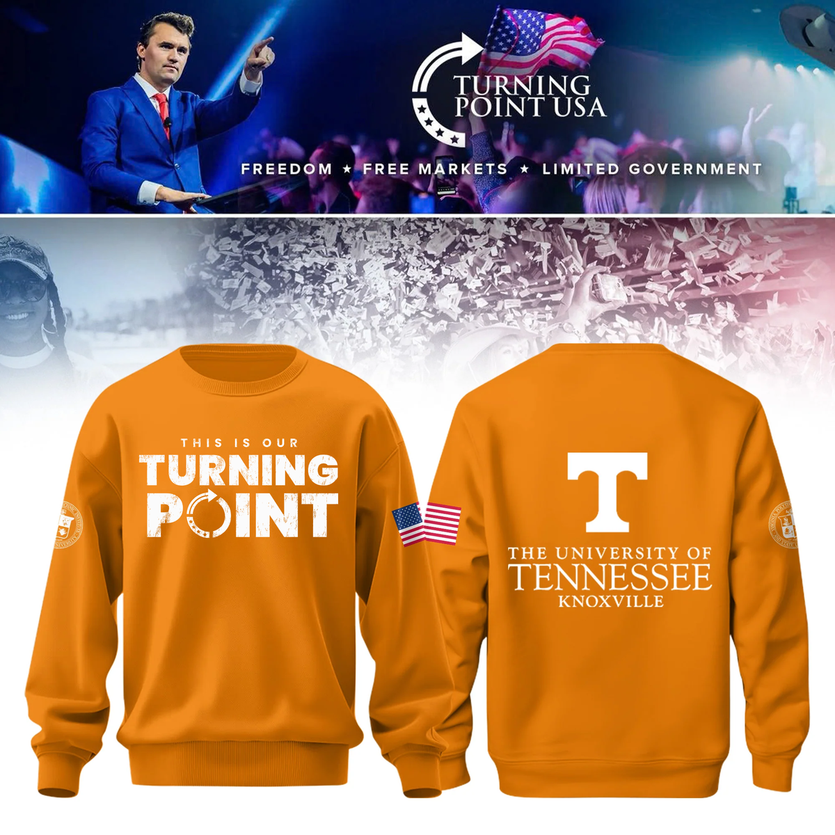 Limited Edition University of Tennessee, Knoxville x Turning Point USA Sweatshirt