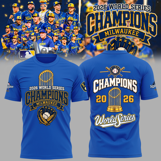 Limited Edition Milwaukee Brewers 2026 World Series Champions T-shirt